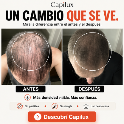 Capilux — tecnología de fotobiomodulación 660nm y 850nm para folículos capilares