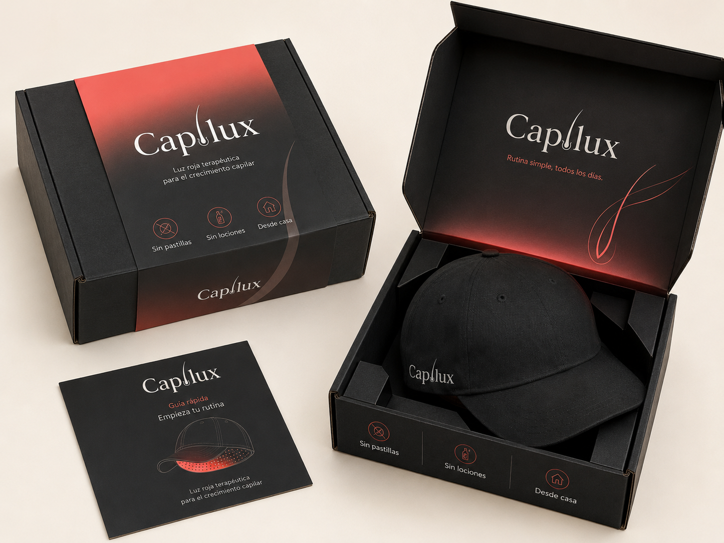 Capilux Revive — Gorra de Luz Roja