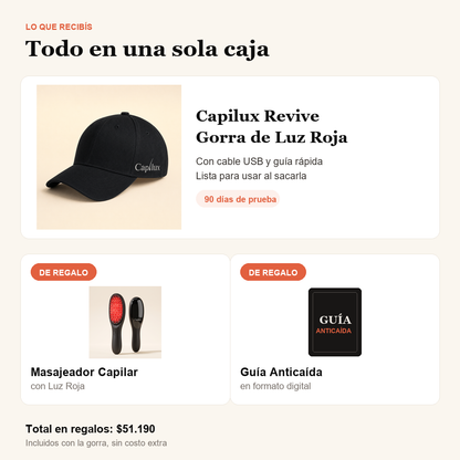 Que incluye la compra: la gorra y dos regalos