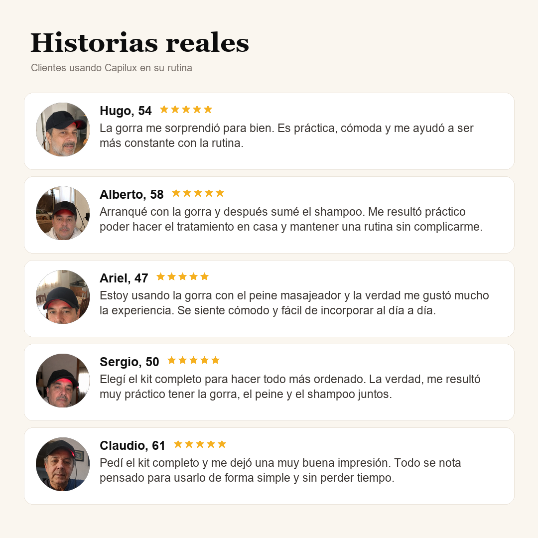 Testimonios de clientes de Capilux