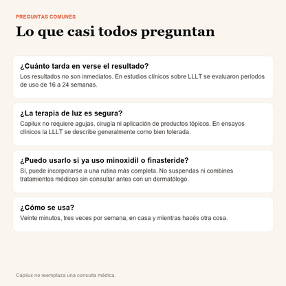 Preguntas frecuentes sobre Capilux