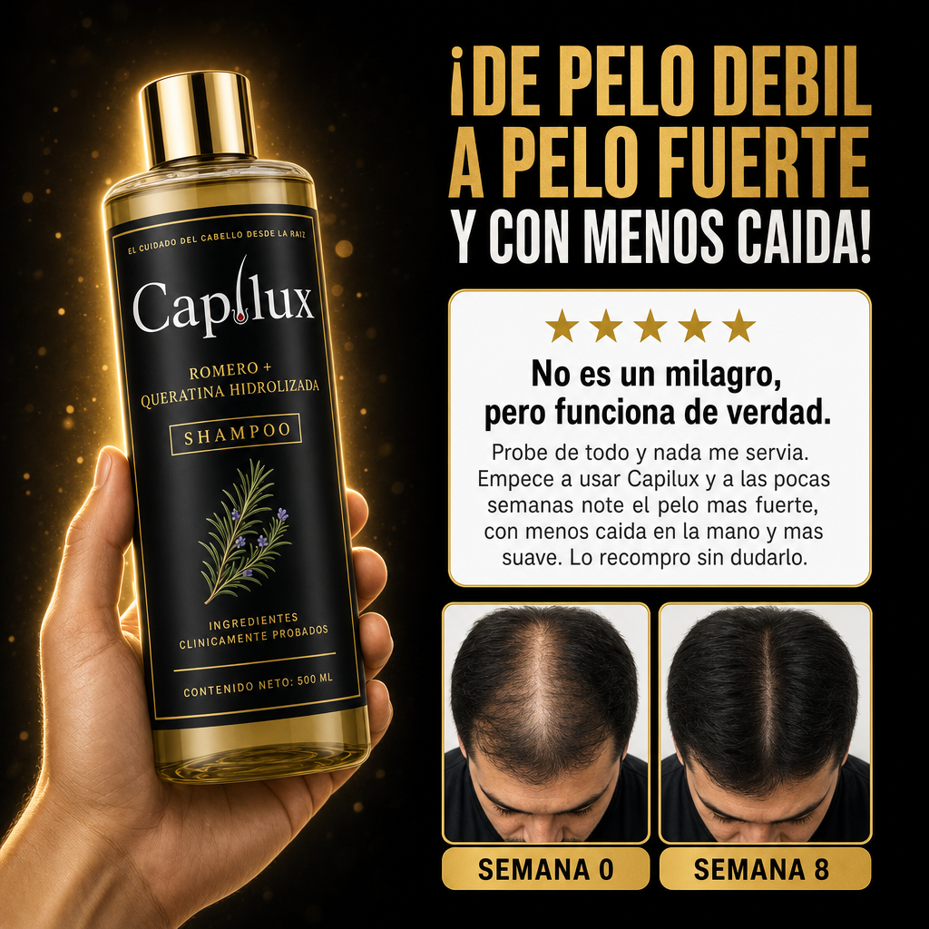 De pelo débil a pelo fuerte y con menos caída - semana 0 vs semana 8