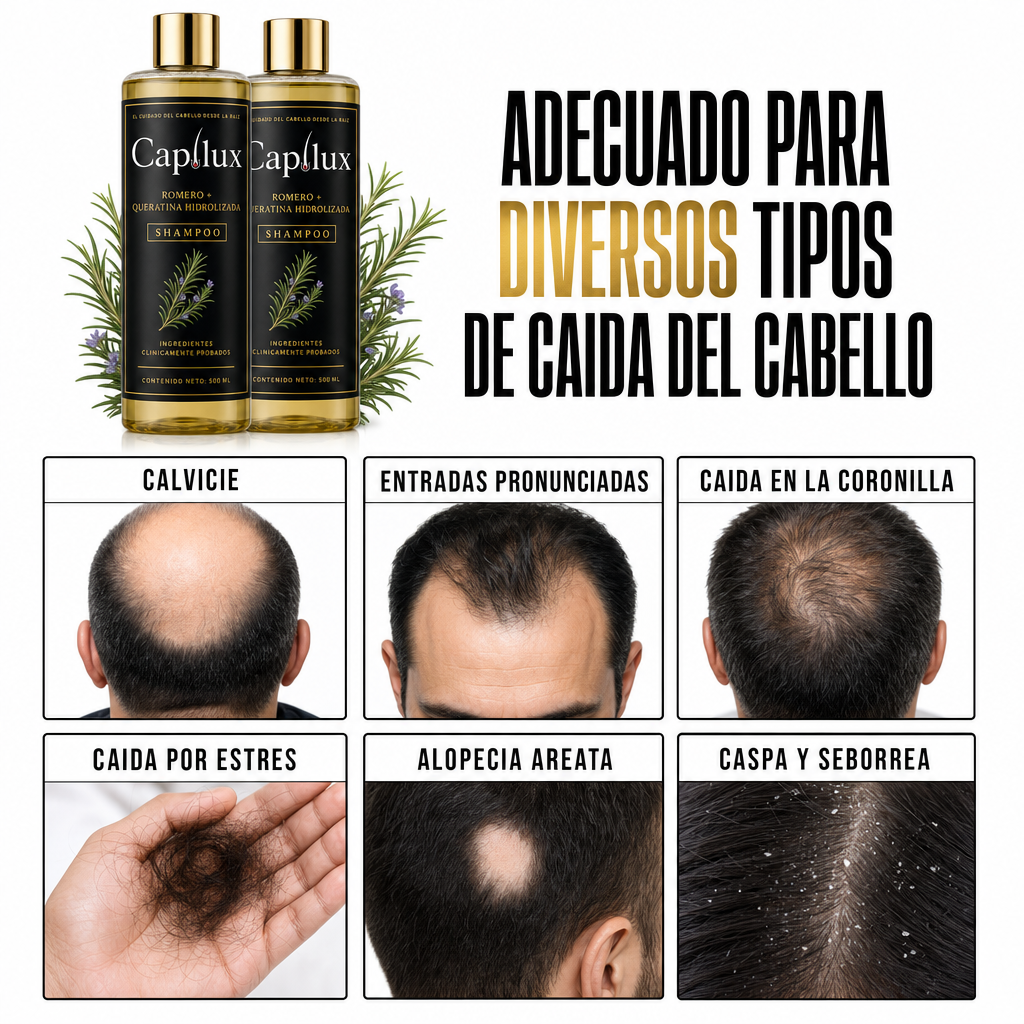 Adecuado para diversos tipos de caída del cabello