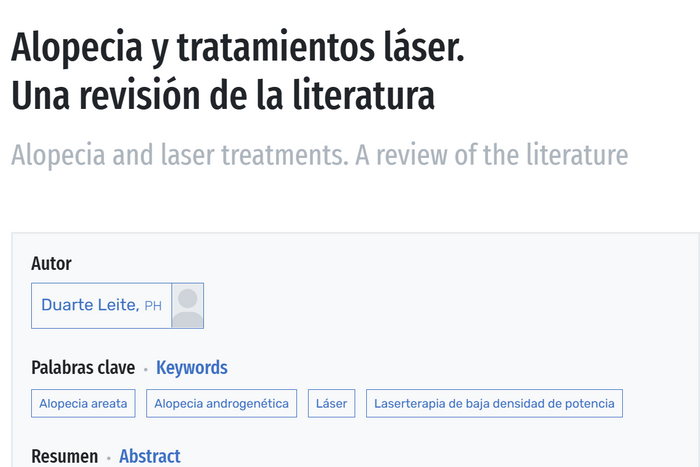Revisión sobre alopecia y láser