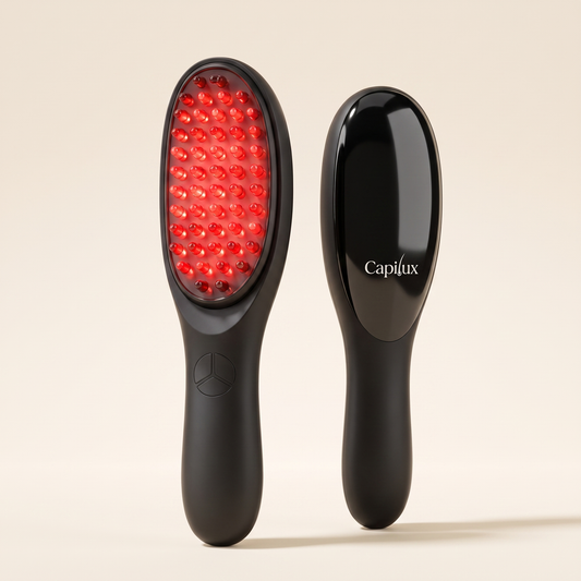 Masajeador Capilar con Luz Roja Capilux - cepillo eléctrico con fototerapia