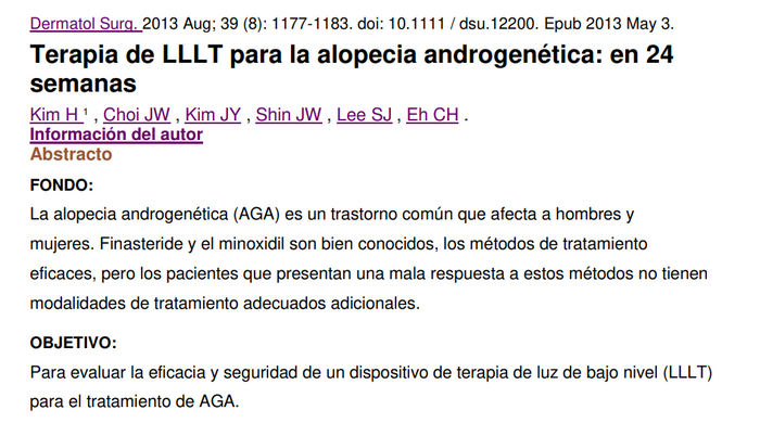 Fotobiomodulación y alopecia